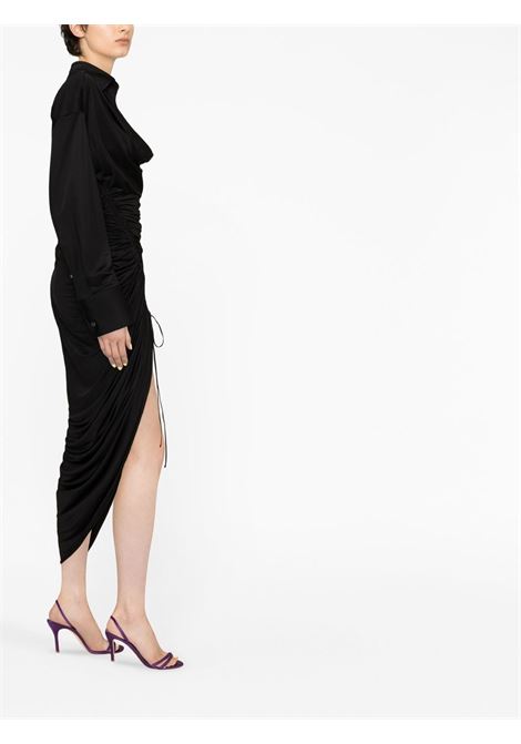 Black asymmetric V-neck dress - women ALEXANDER WANG | 1CC2236571001